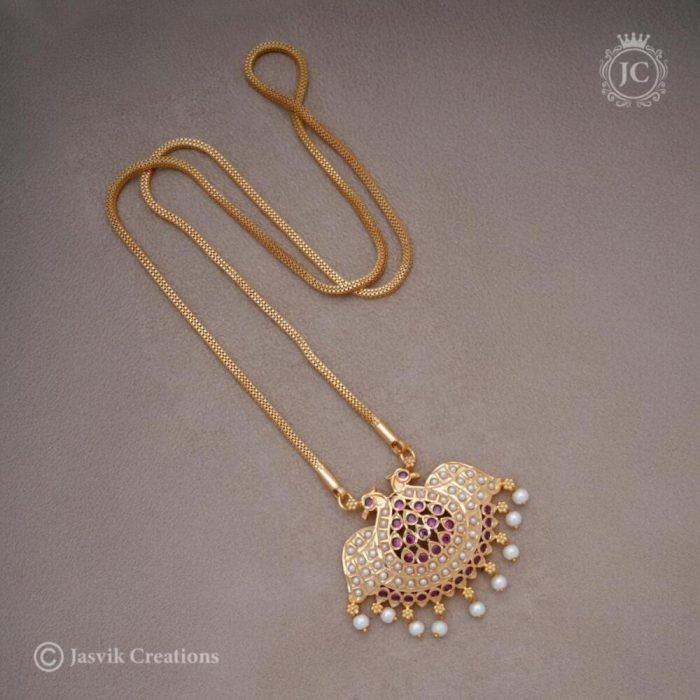 312-Parl-with-Rani-Pink--Stone-Peacock-Dollar-Chain---JCCH312---899-24-999-30-(3)