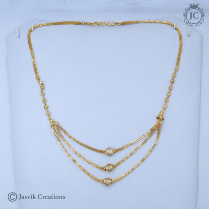 322 Gold Lok Ball Step Chain - JCCH322 - 699 (3)