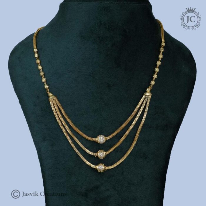 322 Gold Lok Ball Step Chain - JCCH322 - 699 (4)