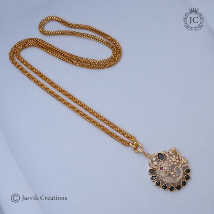 327 Vinayagar Dollar chain (Black ) JCCH327- 24 650 30 750 (6)
