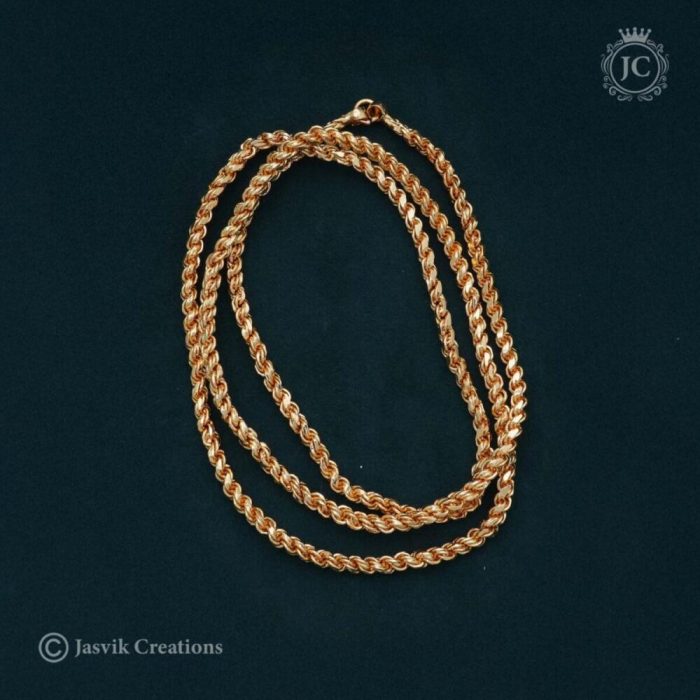 341 36 Inch Microplated Thick Murukku Chain - JCCH341 - 899 (4)