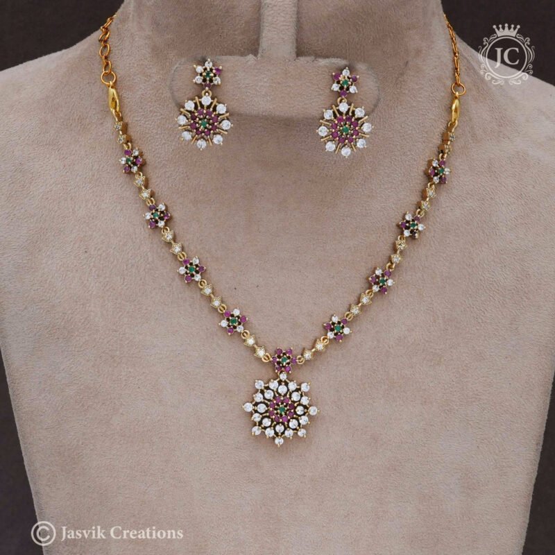 AD Stone Necklace -  JCNL373
