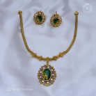 376 Premium Antique Emaeald Necklace - JCNL376 - 750 (3)