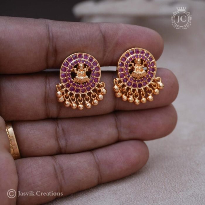 391 Micro Plated Lakshmi Kemp Stud - JCER391- 250 (3)
