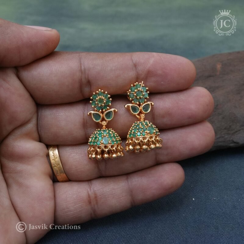 AD Jhumka Green - JCER397 - Image 2