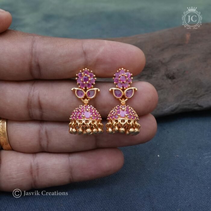 398 AD Jhumka Ruby - JCER398 - 299 (2)