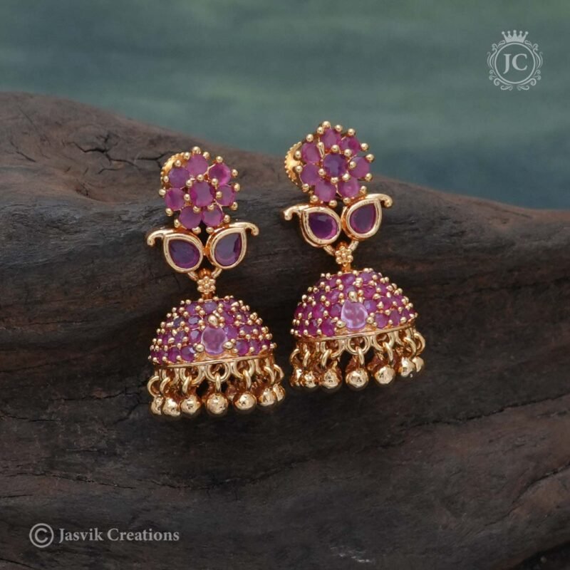AD Jhumka Ruby  - JCER398