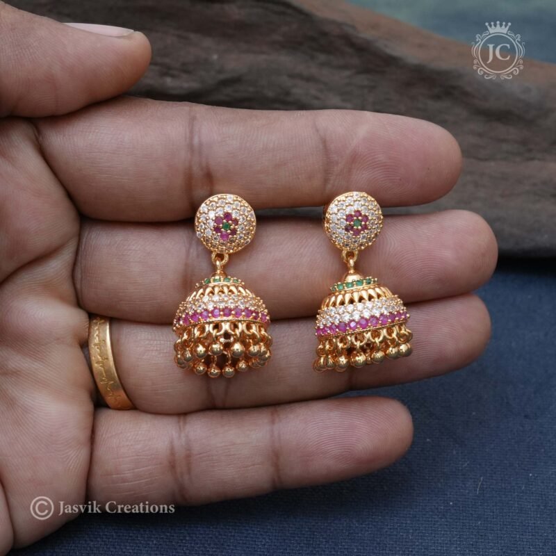 AD-Jhumka-Multi-Colour - JCER400 - Image 2