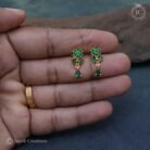 403 Emerald Flower Ear Rings - JCER403 - 150 (2)