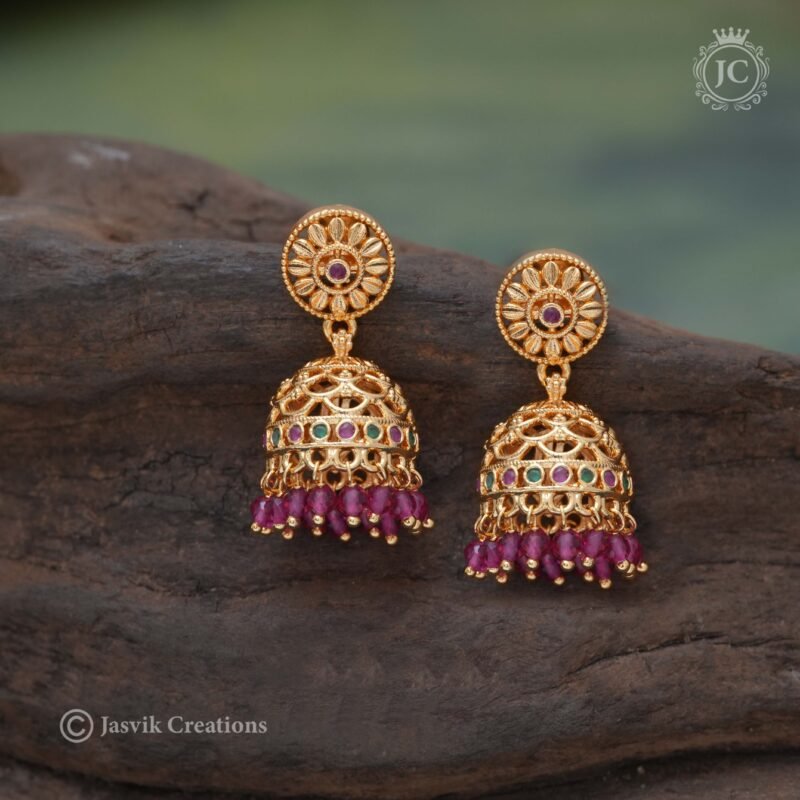 Micro-Plated-Gold-Look-Jhumka - JCER412