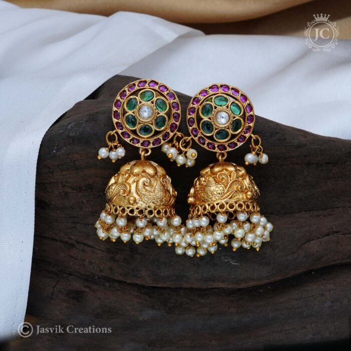 420 Real Kemp Premium Jhumka - JCER420 - 750 (2)