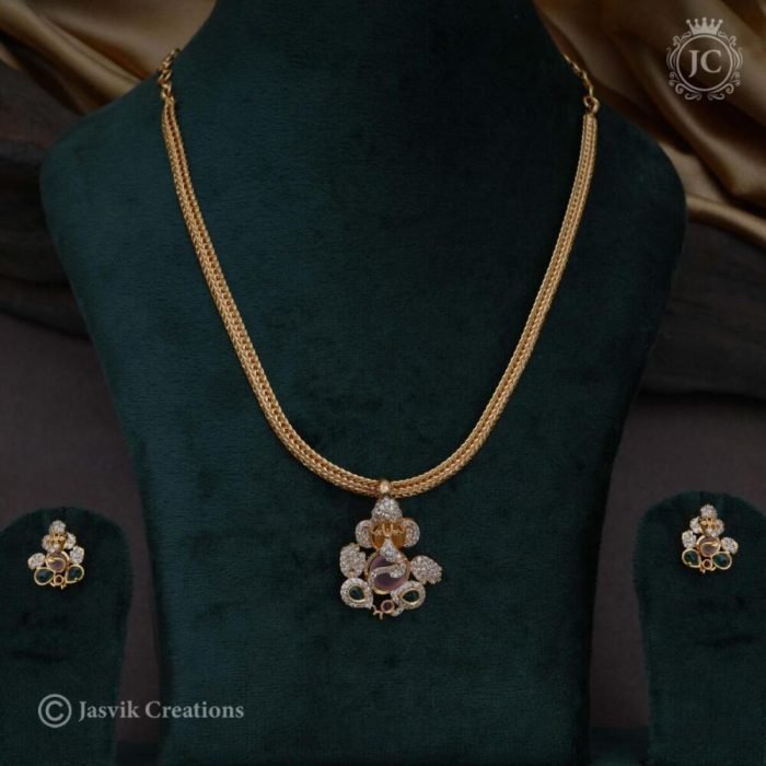 425 Micro Plated Vinaagar Detacahble NEcklace - JCNL425 - 650 425 Micro Plated Vinaagar Detacahble NEcklace - JCNL425 - 650