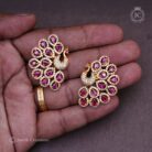 430 Premium Peacock Big Size Stud - JCER430 - 550 (3)