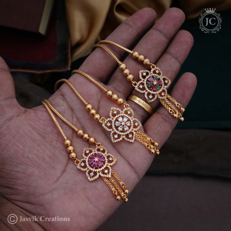Microplated Flower Necklace ( Multi ) - JCNL438 - Image 2