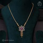 439 Microplated Flower NEcklace( Red White )- JCNL439 - 350