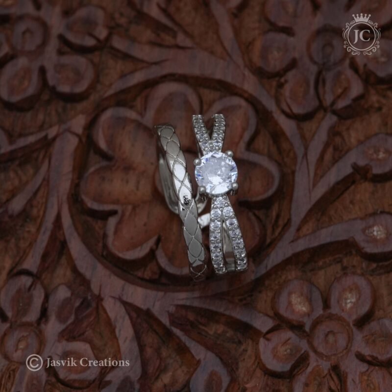 Adjustable-silver-Finish-Ring - JCFR046