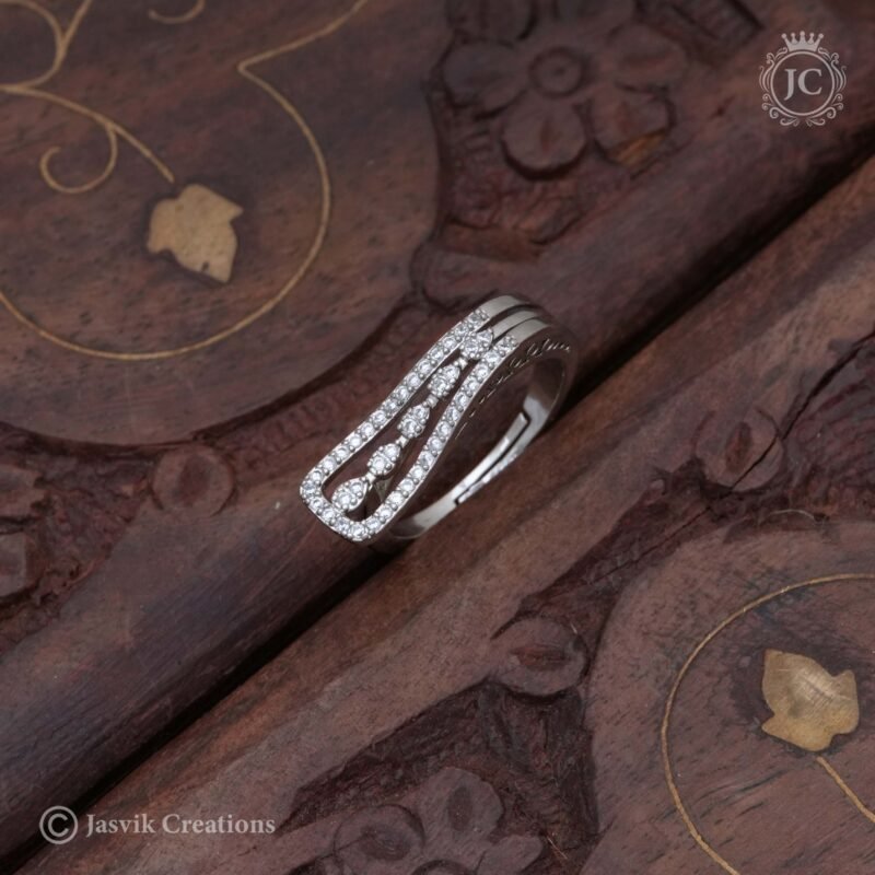 Adjustable-Silver-Finish-ring - JCFR047