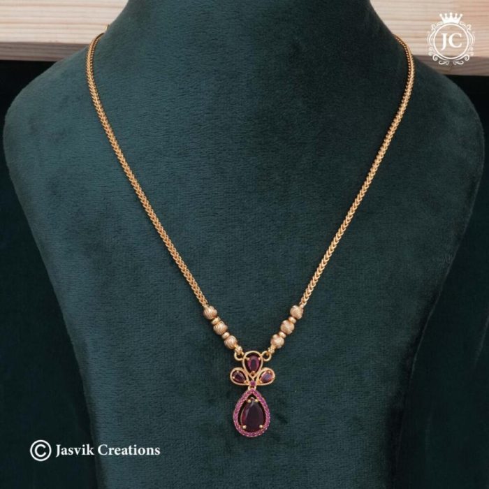 477 Micro Plated simple Necklace - JCNL477 - 450 (6)