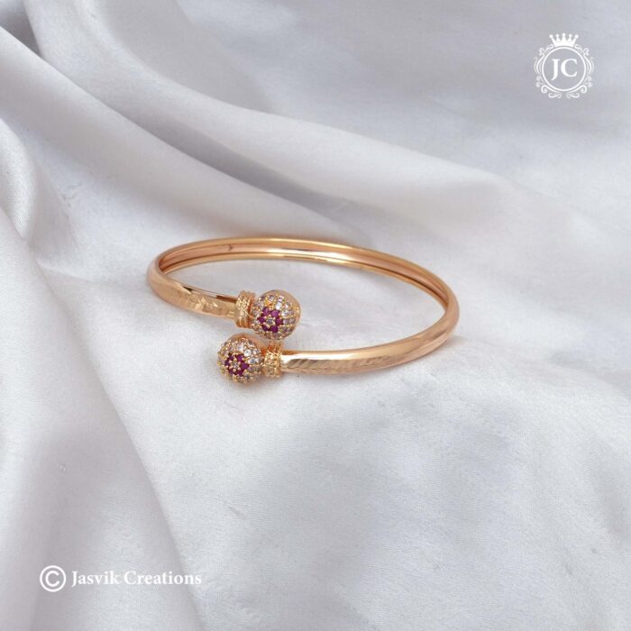 48 MicroPlated AD Openable Bracelet ( Red White ) - JCBT048 199 (3)