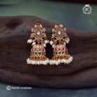 489 Real Kemp Lotus Jhumka- JCER489 - 599 (2)