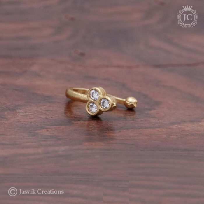 5 AD 3 Stone Nose Pin - 70 -JCNP005 (2)