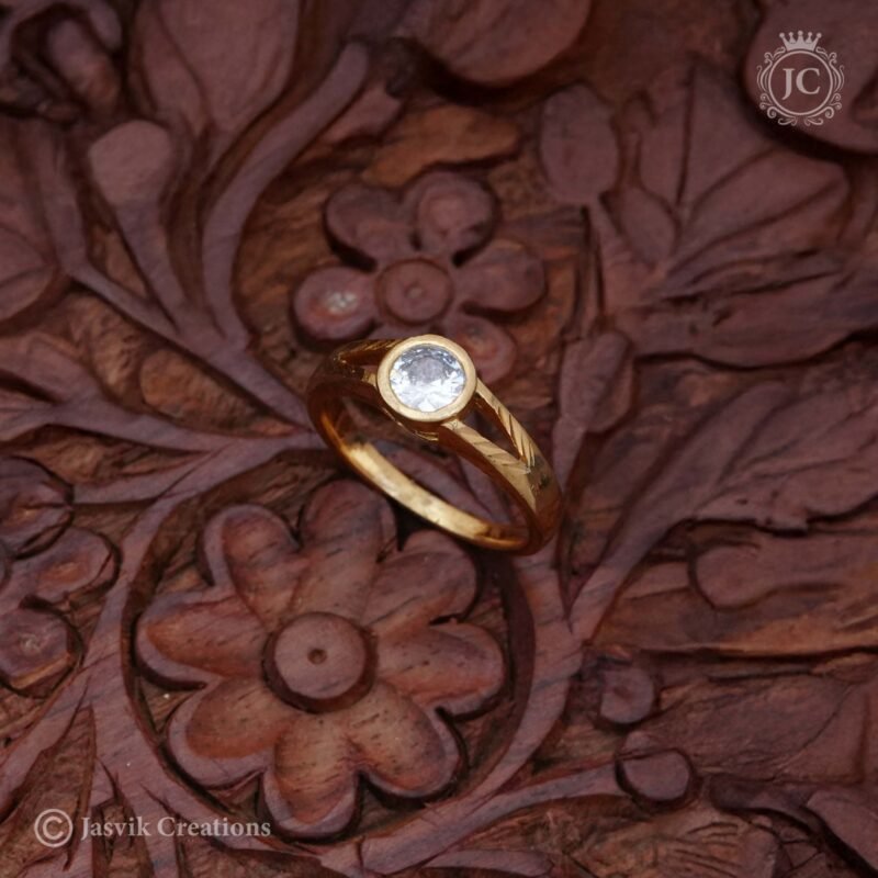 Gold-Look-Stone-Ring - JCFR050 - Image 2