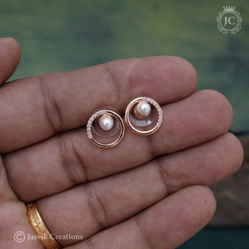 Rose Gold Ear Ring - JCRG057 - Image 2