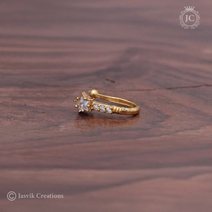 6 AD Star Pattern Nose Pin - 70 -JCNP006 (2)