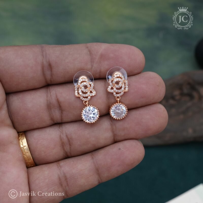Rose Gold Ear Rings - JCRG060 - Image 2