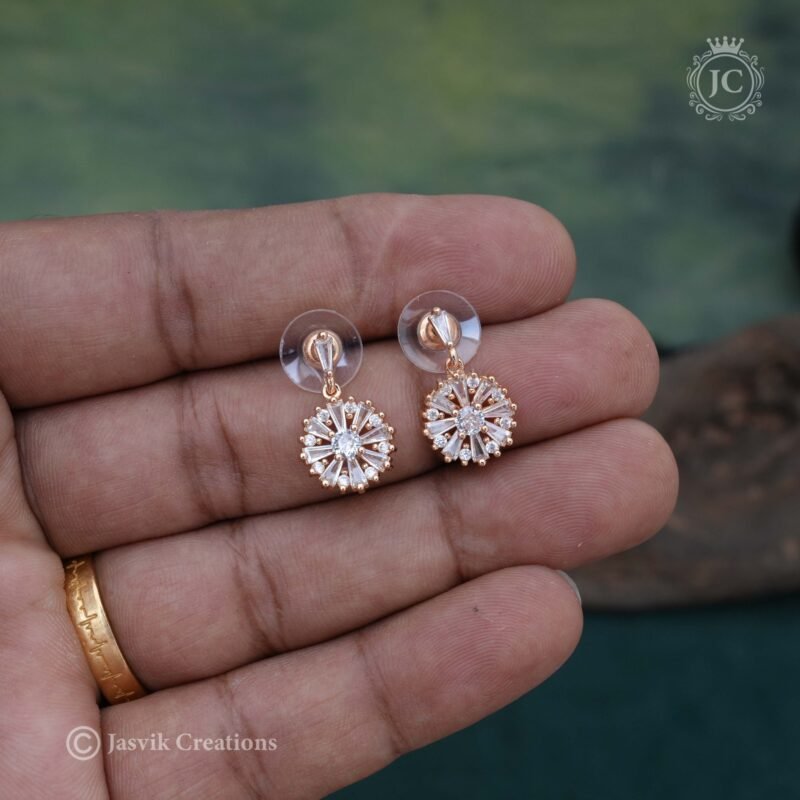 Rose Gold Ear Rings - JCRG063 - Image 2