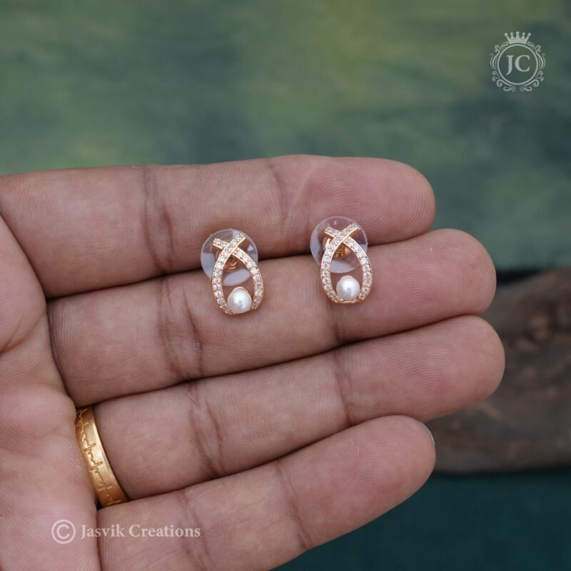 Rose Gold Ear Ring - JCRG068 - Image 2