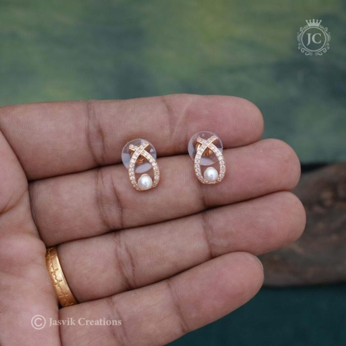 68 Rose Gold Ear Ring -JCRG068 (1)