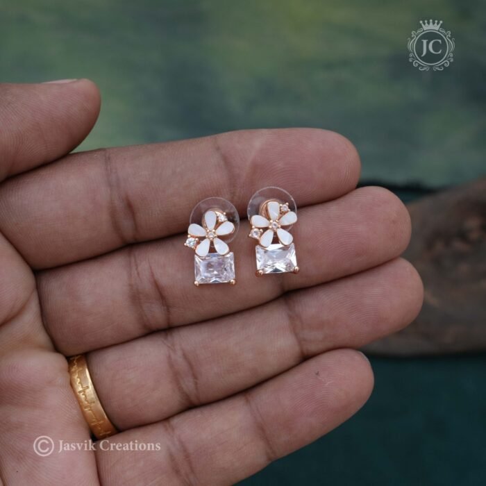 75 Rose Gold Ear Rings - JCRG075-140 (1)