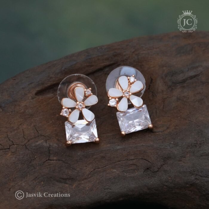 75 Rose Gold Ear Rings - JCRG075-140 (2)