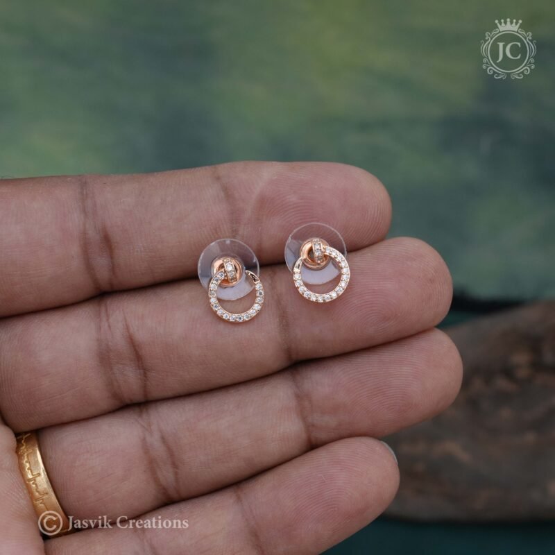 Rose Gold Ear Ring - JCRG076 - Image 2