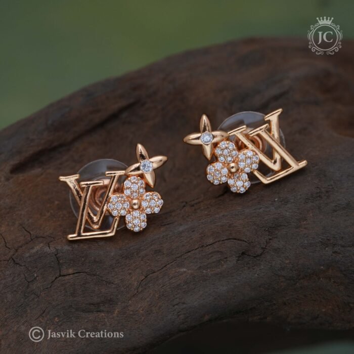 78 Rose Gold Ear Rings - JCRG078-140 (2)