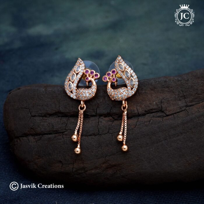 93 Rose Gold Ear Ring - JCRG093 - 130 (2)
