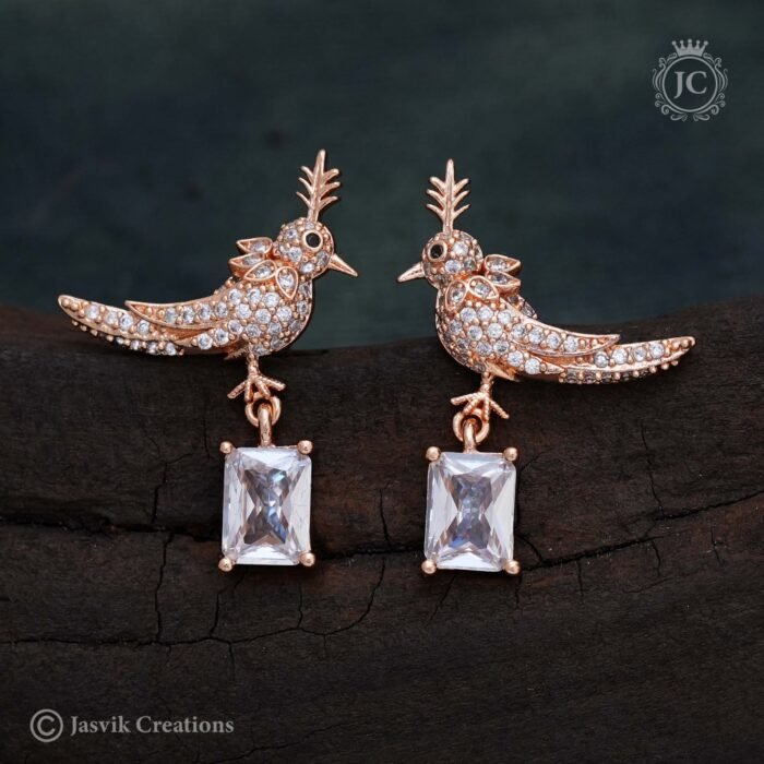 100 Rose Gold PArrot Ear rings - JCRG100 140 (2)