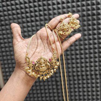 Antique Lakshmi-Dollar-Chain - JCCH366 - 30 Inch