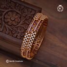 211 Micro Plated AD Bangle ( Red White )-JCBN211- 750 (3)