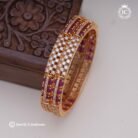 211 Micro Plated AD Bangle ( Red White )-JCBN211- 750 (4)