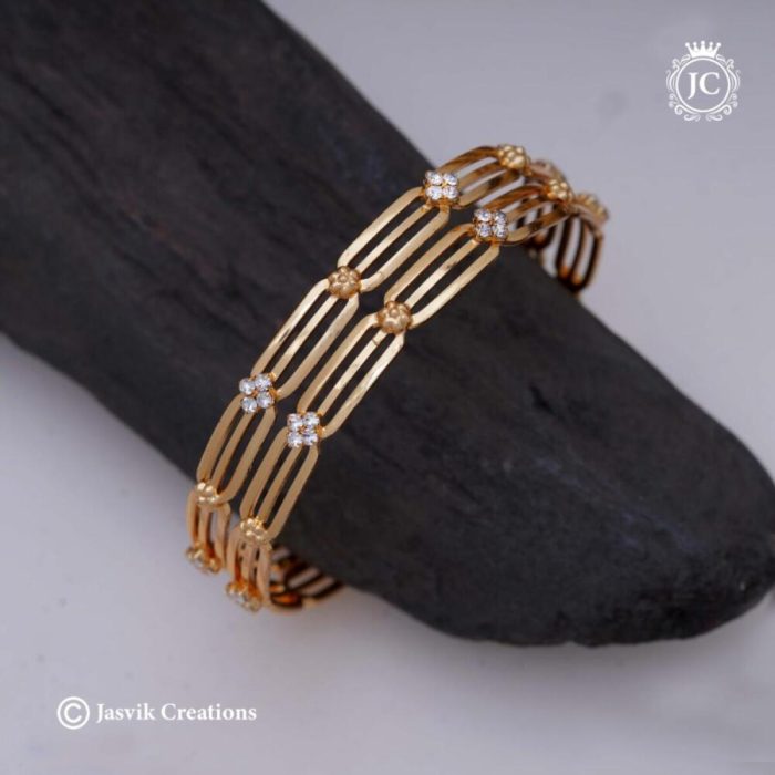 214 Micro Plated Stone Bangle - JCBN214 - 260