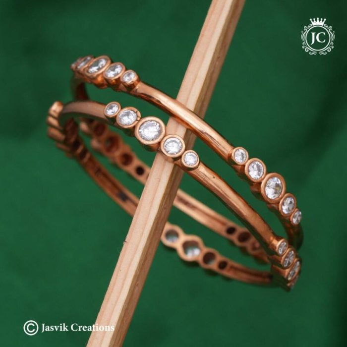 225 Impon Stone Bangle White ( Without Polish) – JCBN225 – 699