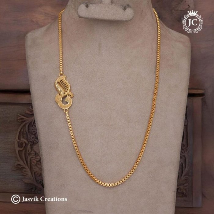376 Forming Mugappu with Microplated Peacock chain (a)- JCCH376 - 24 550 30 650 (3)