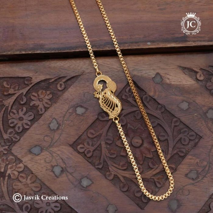 376 Forming Mugappu with Microplated Peacock chain (a)- JCCH376 - 24 550 30 650 (4)