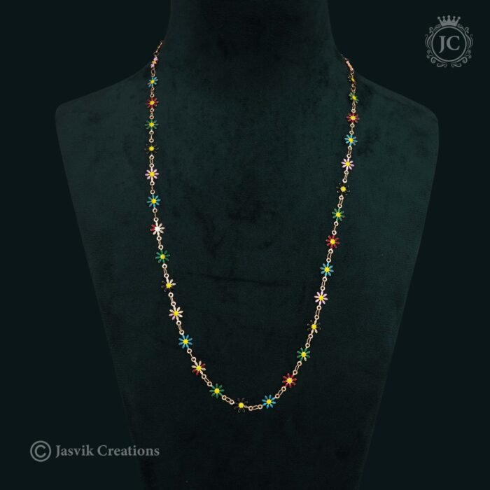 403 24 Inch Enamel Floral Chain (6)- 350 - JCCH403