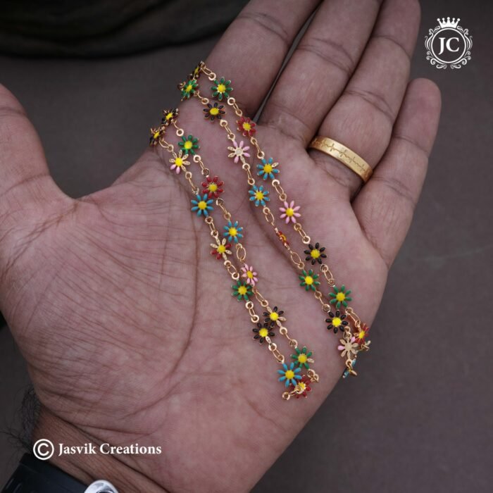 403 24 Inch Enamel Floral Chain (7)- 350 - JCCH403