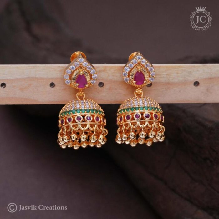 435 Microplated AD Jhumla - JCER435 - 375 (2)