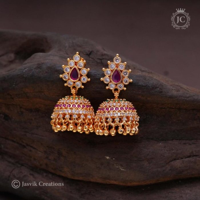 436 Microplated AD Jhumla (A)- JCER436 - 375