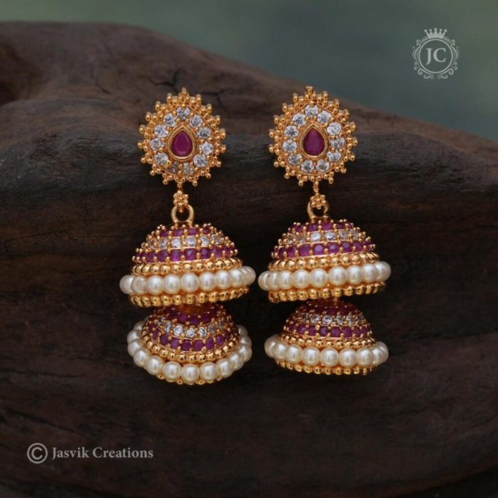 442 Pearl Step Jhumksa - JCER442 450